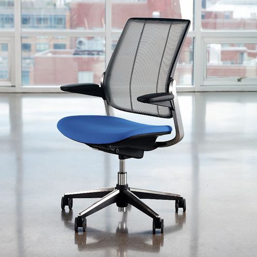 Poltrona da ufficio contemporanea - DIFFRIENT SMART - Humanscale - in rete / imbottita / ad altezza regolabile