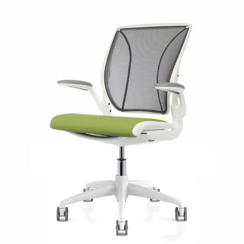 Poltrona da ufficio contemporanea - DIFFRIENT WORLD - Humanscale - in rete / imbottita / ad altezza regolabile