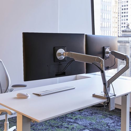 Supporto schermo da ufficio - M2 PRO - Humanscale - doppio / modulare