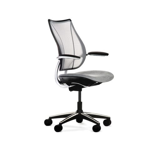 Poltrona da ufficio contemporanea - LIBERTY - Humanscale - in rete / in pelle / imbottita