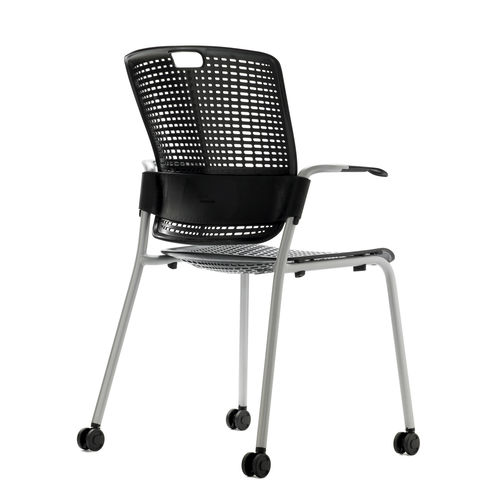 Sedia visitatore contemporanea - CINTO - Humanscale - da interno / in rete / in metallo