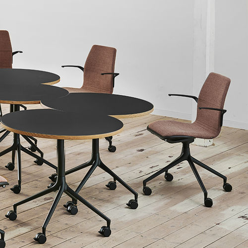 Sedia da ufficio contemporanea - CCABDBDFAK01U - HOWE - da interno / in tessuto / in pelle