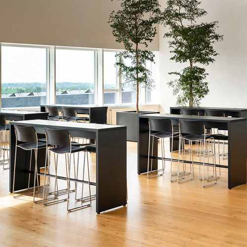 Sgabello da bar contemporaneo - DPCCAB3BLS - HOWE - impiallacciato in legno / in plastica / con supporto in metallo