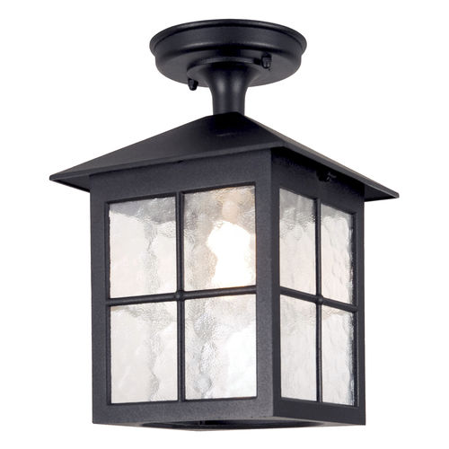 Plafoniera classica - WINCHESTER - Elstead Lighting Ltd - quadrata / in vetro / in ghisa di alluminio
