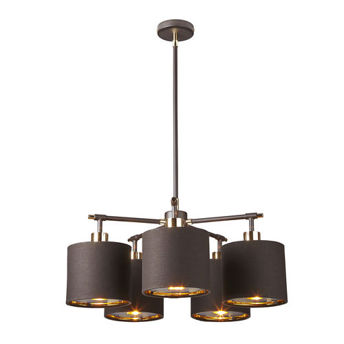 Lampadario contemporaneo - BALANCE - Elstead Lighting Ltd - in ottone lucidato / in tessuto / in acrilico
