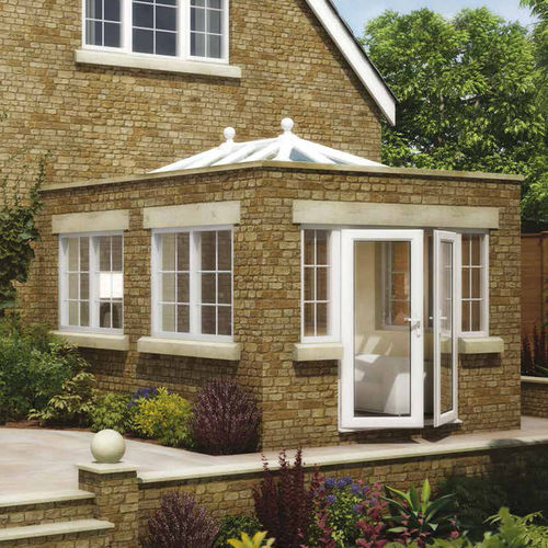 Veranda in vetro - ORANGERY : INTEGRA - Aperture Trading Ltd. - in alluminio / in muratura