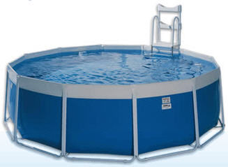Piscina tubolare - OMEGA - LAGHETTO - da esterno / fuoriterra / in poliestere