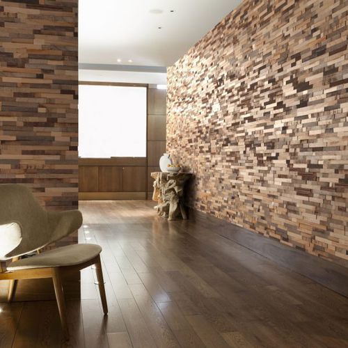 Lastra di paramento in legno - PL20  - V4 Woodflooring - indoor / sabbiata / rustica