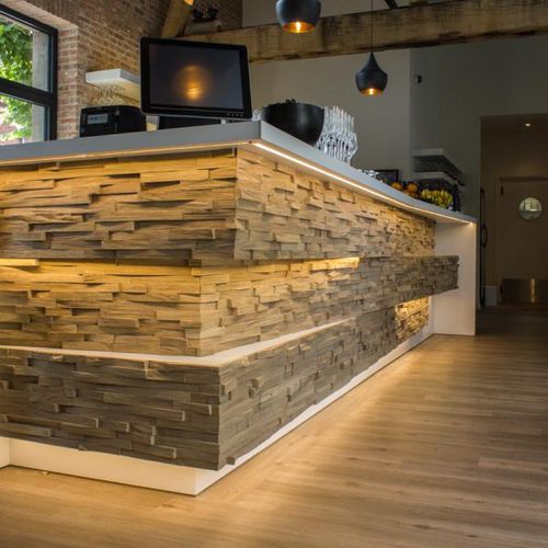 Lastra di paramento in legno - PL4  - V4 Woodflooring - indoor / testurizzata / aspetto mattone