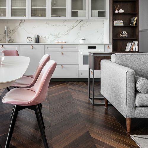 Parquet multistrato - CV103 - V4 Woodflooring - in legno / in rovere / a spina di pesce