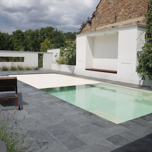 Protezione per piscina a tapparella - ROLLO - COMPASS Pools - automatica / di sicurezza / con sensore solare