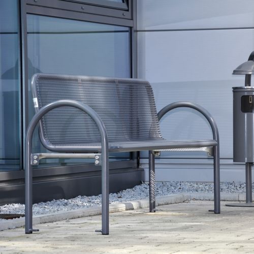 Panca design industriale - Siesta Harmony - ERLAU - in acciaio / in acciaio con rivestimento a polvere / in acciaio galvanizzato