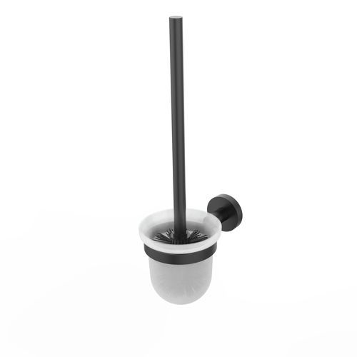 Scopino per WC in acciaio inossidabile - 5486736 - ERLAU - da parete / nero