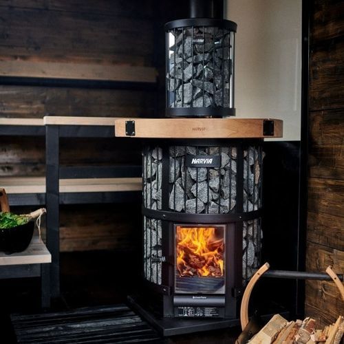 Stufa a legna - Legend 240 GreenFlame - HARVIA - 10 kW...20 kW / 20 kW...50 kW / a pavimento
