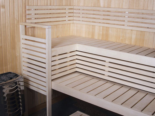 Panca contemporanea - FORMULA  - HARVIA - in legno / con schienale / senza braccioli