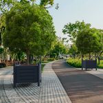 fioriera in acciaio con rivestimento a polvere