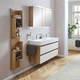 mobile lavabo doppio / sospeso / in MDF / contemporaneo