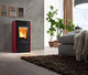 stufa a pellet / contemporanea / in acciaio