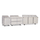 saladette professionale / in acciaio inox / refrigerata / 2 porte