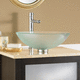 lavabo da appoggio / in vetro / rotondo / moderno