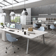 scrivania per open space / da terra / multiposto / contemporanea