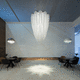 lampadario contemporaneo / in cristallo / in acciaio inossidabile / contract