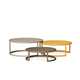 tavolino estraibile design minimalista / in metallo / in HPL / rotondo
