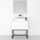 mobile lavabo da appoggio / in metallo / contemporaneo / con cassetti