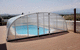 copertura per piscina bassa / telescopica / in legno / in policarbonato