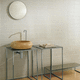 lavabo da appoggio / in graniglia di marmo / rotondo / contemporaneo
