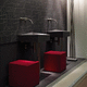 lavabo sospeso / in graniglia di marmo / rettangolare / contemporaneo