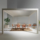 pergola autoportante / addossata / in metallo / a lamelle orientabili