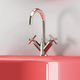 miscelatore doppio comando per lavabo / da incasso / in nichel / da bagno
