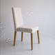 sedia da pranzo contemporanea / da interno / in tessuto / con supporto in legno