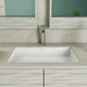 lavabo sottopiano / in Solid Surface / per disabili / rettangolare