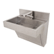 lavabo sospeso / in acciaio inox / rettangolare / contemporaneo
