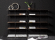 libreria modulare / a muro / contemporanea / in legno