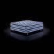 letto matrimoniale / contemporaneo / imbottito / in cotone