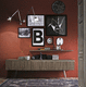 credenza con piedi alti / contemporanea / in rovere / polimerica