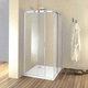 box doccia in vetro / in alluminio / con porta scorrevole / d'angolo