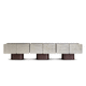 credenza contemporanea / in legno laccato / in vetro laccato / in vetro temprato