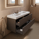 lavabo sospeso / in ceramica / lucido / con rivestimento antibatterico