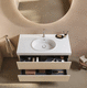 mobile lavabo sospeso / in melaminico / contemporaneo / con cassetti
