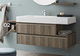 mobile lavabo a muro / in legno / contemporaneo / con cassetti