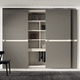 armadio modulare / da incasso / contemporaneo / in legno laccato