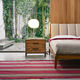 comodino moderno / in rovere / con cassetti / marrone