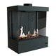 stufa a gas / 5 kW...10 kW / da parete / a 3 facce