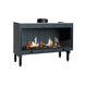 stufa a gas / da appoggio / contemporanea / in acciaio inox