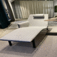 dormeuse contemporanea / in tessuto / in pelle / in rovere