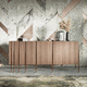 credenza contemporanea / impiallacciata in legno / in legno laccato brillante / in mogano